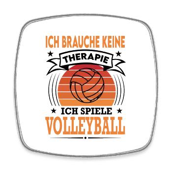 Volleyball Spielen Verein Sport Retro Vintage - Viereckiger Kühlschrankmagnet - Weiß - Vorne