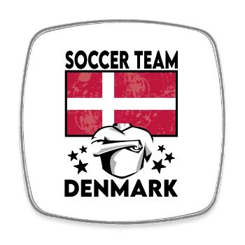 Denmark Soccer Football 2022 WM - Magnet carré - blanc - Devant