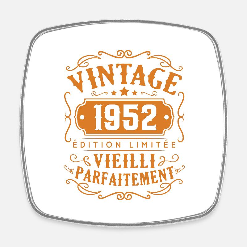 Vintage 1952 Edition Limitée - Magnet carré - blanc