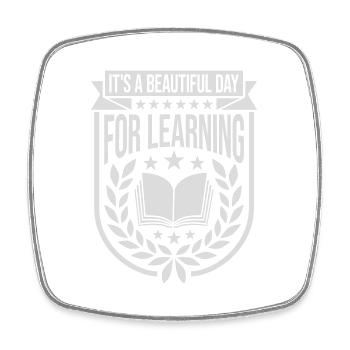 beautiful day for learning - Square fridge magnet - white - Front
