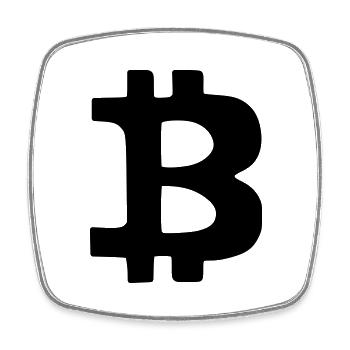 Bitcoin Krypto Währung virtuellen Lebens Vector - Viereckiger Kühlschrankmagnet - Weiß - Vorne