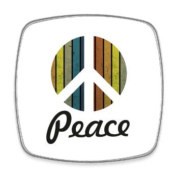 Design symbol peace rainbow colorful - Viereckiger Kühlschrankmagnet - Weiß - Vorne