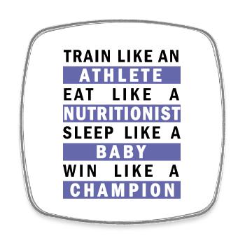 BW ANBC Champion Routine - Square fridge magnet - white - Front