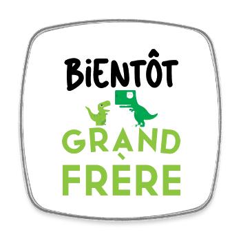 Enfant Bientôt grand frère annonce grossesse - Magnet carré - blanc - Devant