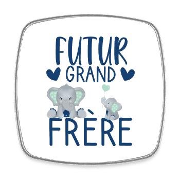 Enfant futur grand frère annonce grossesse - Magnet carré - blanc - Devant