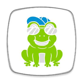 Lunettes de soleil Cap Frog Boy - Magnet carré - blanc - Devant
