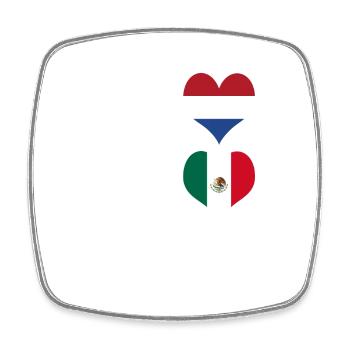 Mexique et Pays-Bas Genius / Cadeau - Magnet carré - blanc - Devant
