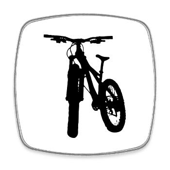 Vélo de montagne vectoriel - Magnet carré - blanc - Devant