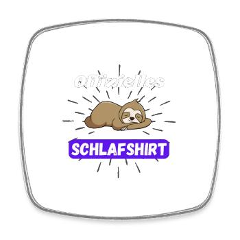 Offizielles Schlafshirt Faultier weiß - Viereckiger Kühlschrankmagnet - Weiß - Vorne