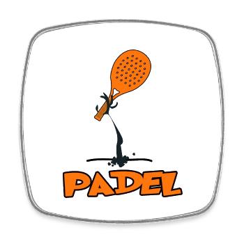 Padel Padel Tennis Padel Tennis Halloween Edition - Magnet carré - blanc - Devant