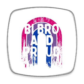 Bi Bro et Proud Bisexual LGBTQ Bi Pride LGBT - Magnet carré - blanc - Devant