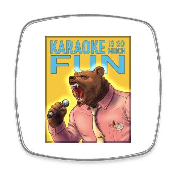 Karaoke! - Viereckiger Kühlschrankmagnet - Weiß - Vorne
