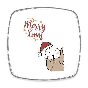 Noël - Magnet carré - blanc - Devant