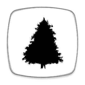 Christmas Tree Christmas Tree Winter Vector 9 - Square fridge magnet - white - Front
