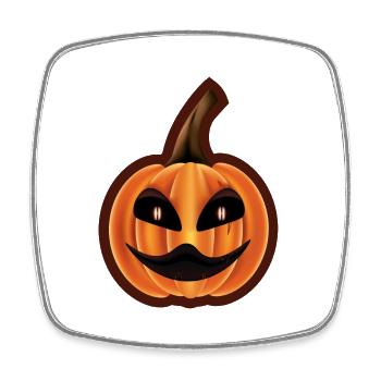 Halloween pumpkin - Square fridge magnet - white - Front