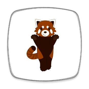 Roter Panda stehend - Viereckiger Kühlschrankmagnet - Weiß - Vorne