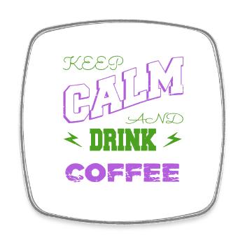 funny sayings birthday present tired drinking - Square fridge magnet - white - Front