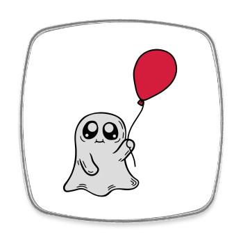 Sweet spirit holds balloon - Square fridge magnet - white - Front