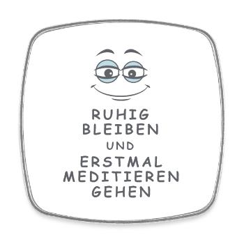 Meditieren gehen - Viereckiger Kühlschrankmagnet - Weiß - Vorne