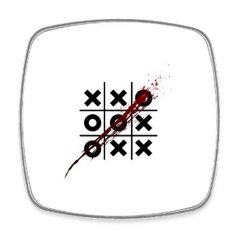 Tic Tac Toe - Square fridge magnet - white - Front