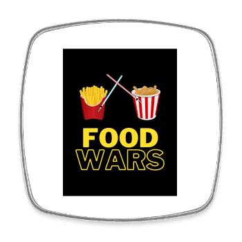 Food Wars - Viereckiger Kühlschrankmagnet - Weiß - Vorne