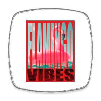 Conception de t-shirt flamingo - Magnet carré - blanc - Devant