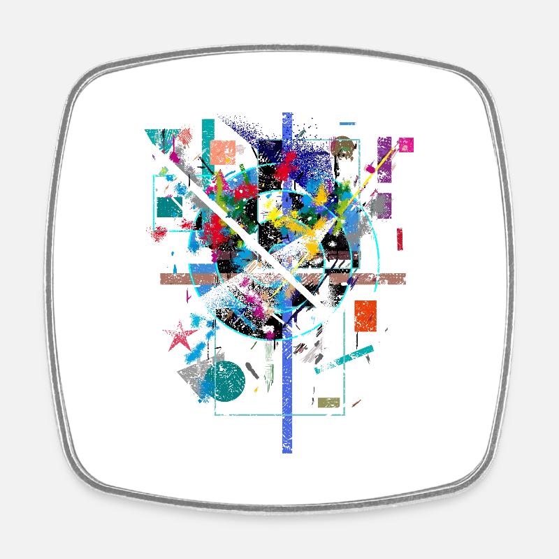 Abstrait - Magnet carré - blanc