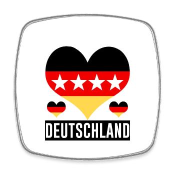Allemagne Football - Magnet carré - blanc - Devant