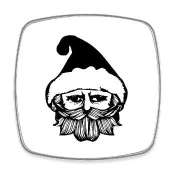 Christmas Hat Santa Claus Christmas 13 - Square fridge magnet - white - Front