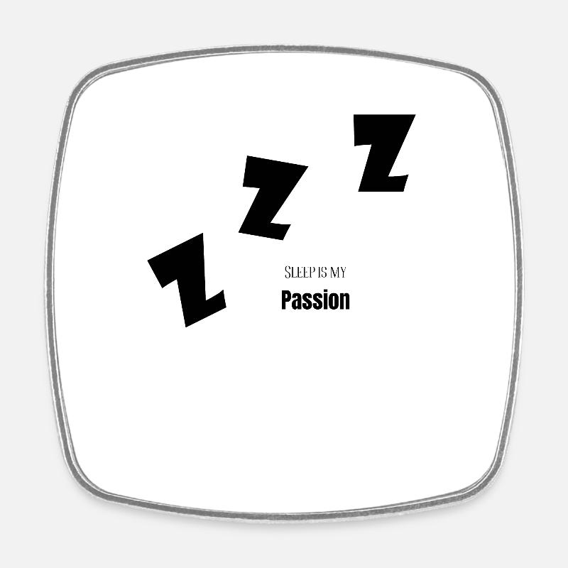 sleepingg - Square fridge magnet - white