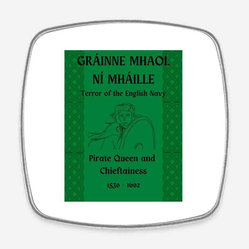 GRÁINNE MHAOL NÍ MHÁILLE - Square fridge magnet - white