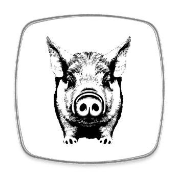 pig sweet pigs pigs animal animals 3 - Square fridge magnet - white - Front