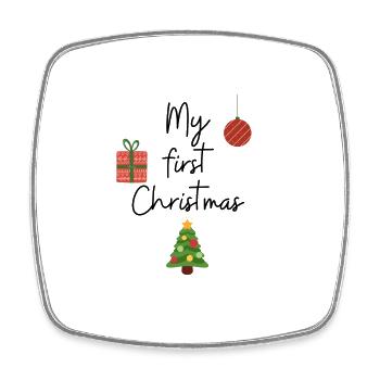My first Christmas - Viereckiger Kühlschrankmagnet - Weiß - Vorne