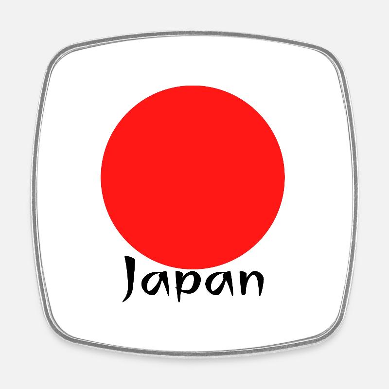 Japan - Square fridge magnet - white
