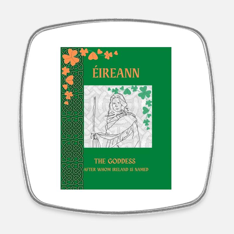 Eireann, la déesse qui a donné son nom à l’Irlande. - Magnet carré - blanc