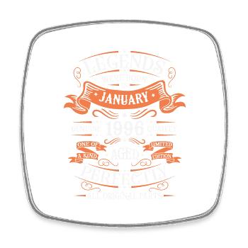 The legends were born in January 1996 gift - Square fridge magnet - white - Front