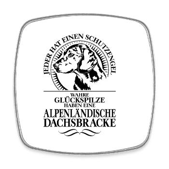 ALPENLÄNDISCHE DACHSBRACKE Schutzengel Wilsigns - Viereckiger Kühlschrankmagnet - Weiß - Vorne