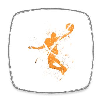 Basketball Basketball Player Dunking Grunge Splash - Square fridge magnet - white - Front