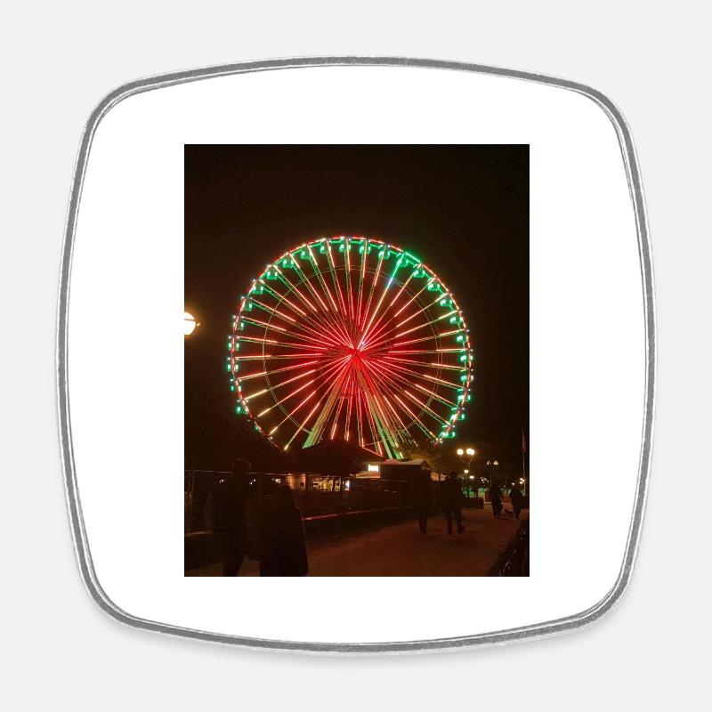 grömitz Ferris wheel - Square fridge magnet - white