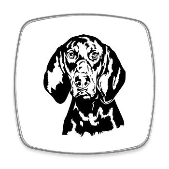 BLACK AND TAN COONHOUND Jagdhunde Wilsigns - Viereckiger Kühlschrankmagnet - Weiß - Vorne