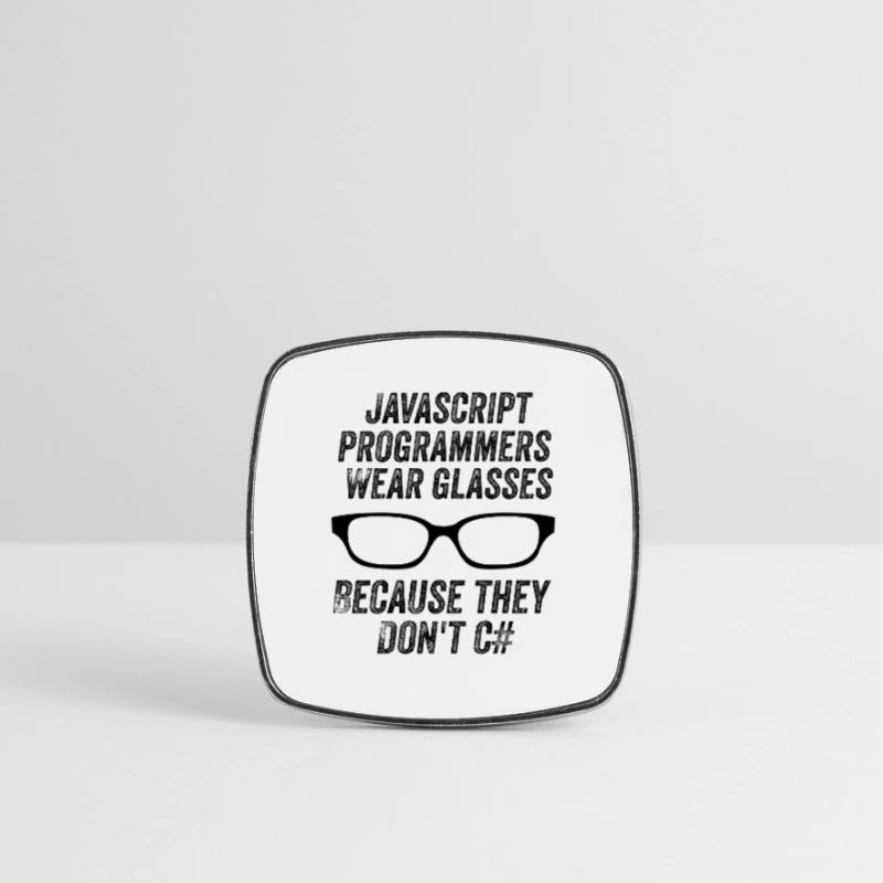 Lustige Javascript-Programmierer Viereckiger Kühlschrankmagnet