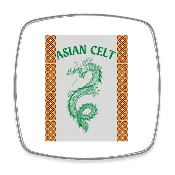 Celte asiatique - Magnet carré - blanc - Devant
