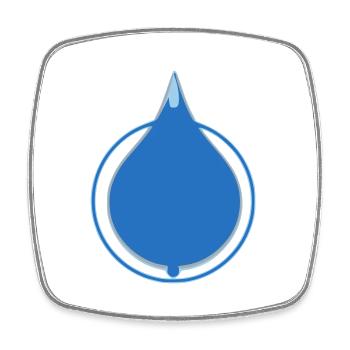 Water Drop - Magnet carré - blanc - Devant