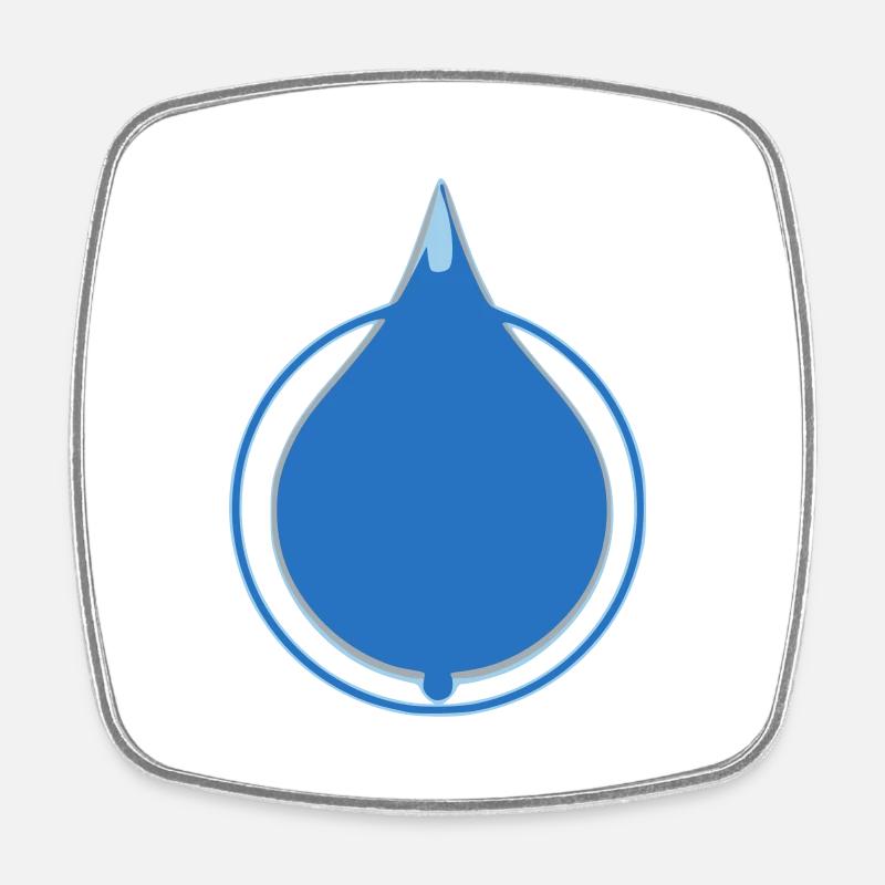 Water Drop - Magnet carré - blanc