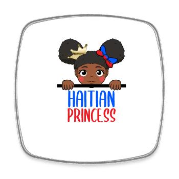 Haiti Haitian Flagge Frau Prinzessin I Geschenk - Viereckiger Kühlschrankmagnet - Weiß - Vorne