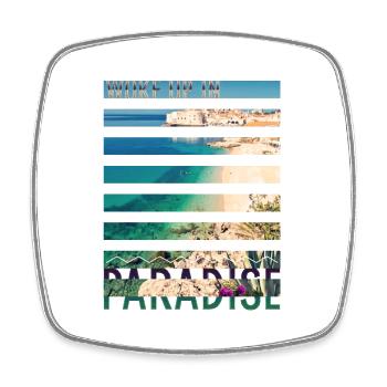 Kroatien Kroatien Hrvatska Kroatien Kroaten Paradies - Viereckiger Kühlschrankmagnet - Weiß - Vorne