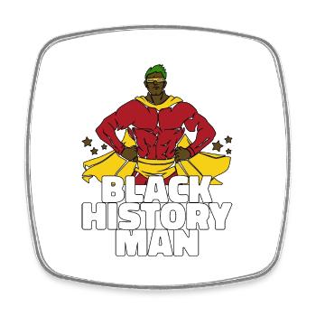 black history Superheld Geschenk - Viereckiger Kühlschrankmagnet - Weiß - Vorne