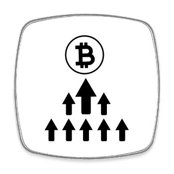 Bitcoin Trading Crypto Aktien - Viereckiger Kühlschrankmagnet - Weiß - Vorne