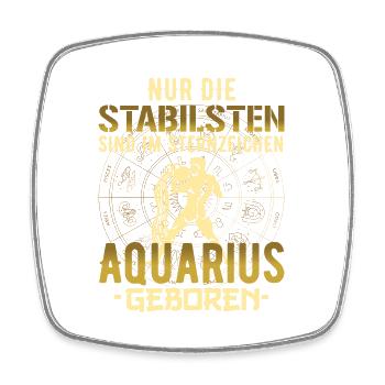 Sternzeichen stabil Aquarius Geschenk - Viereckiger Kühlschrankmagnet - Weiß - Vorne