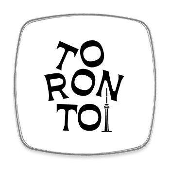 Toronto - Square fridge magnet - white - Front